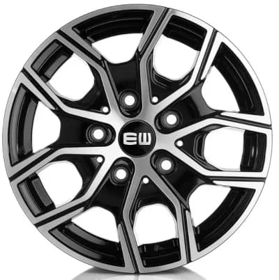 Elite Wheels EW20-ATHENA 6.5X16 5X118 ET 50 CB 71.1 BLACK POLISHED